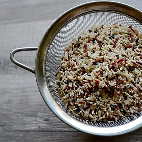 Miniatura 6 de AUEAR, Colador de malla fina de acero inoxidable con tamiz cónico de té con mango largo para cocina (paquete de 3, 3, 4, 5.5 pulgadas de diámetro)