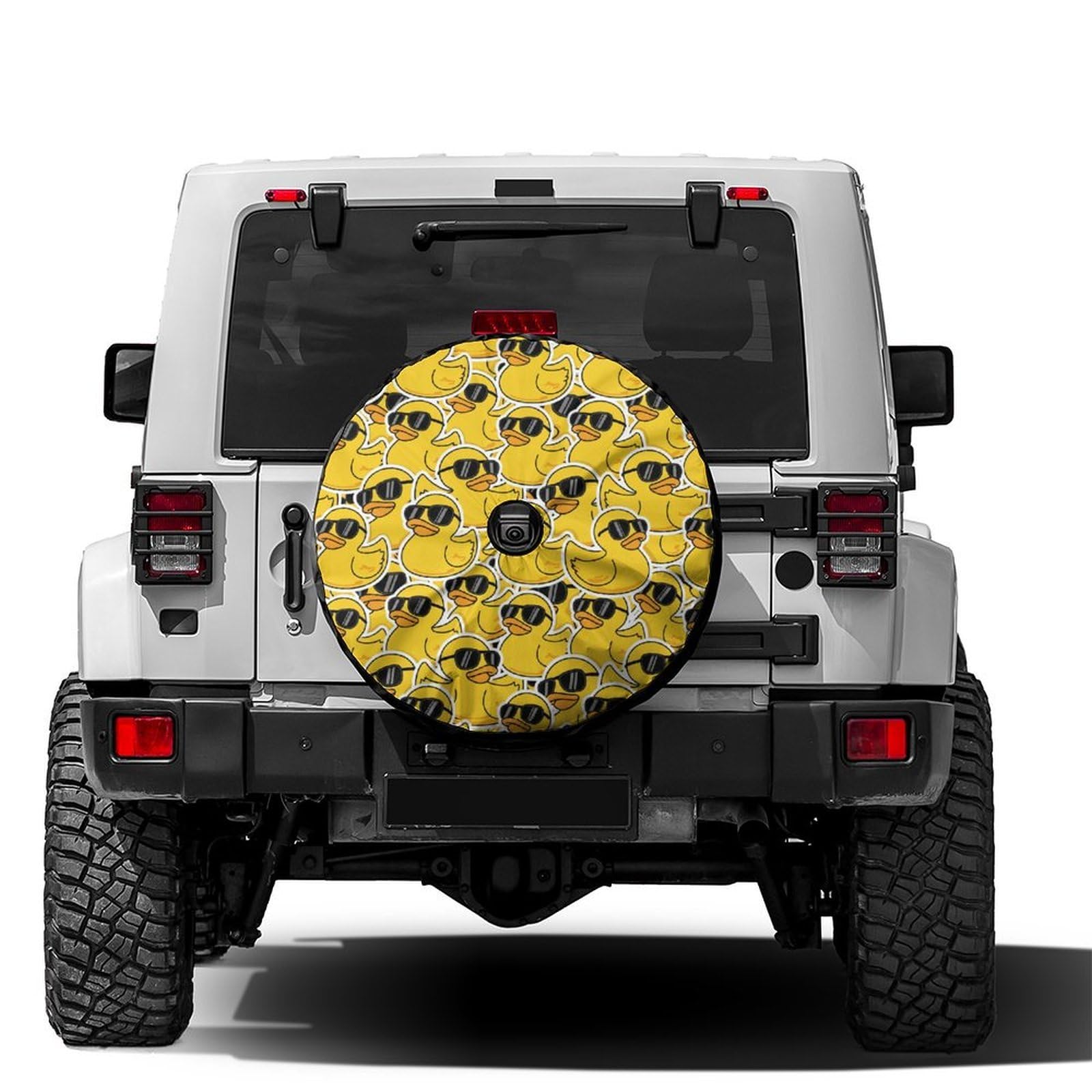 Dujiea Military Tactical Star Spare Tire Cover with Backup Camera Hole, Universal Wheel Tire Cover Tire Protectors for Jeep Trailer RV Van SUV Truck Camper and Many Vehicle 17inch — view 46