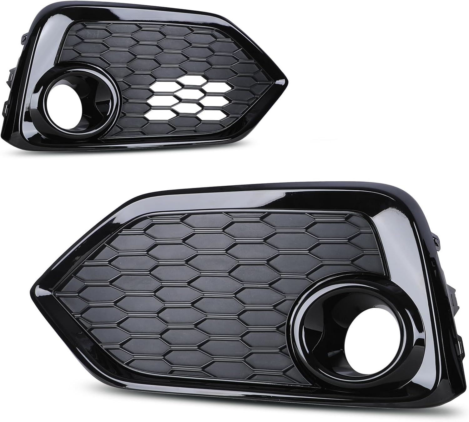 LED Fog Light Bezels for 2017 2018 2019 Civic Hatchback Si Type R (Not fit for Type R Hatchback/Sedan/Coupe models), Driving Fog Lamp Cover Replacement 1 Pair Left and Right Side