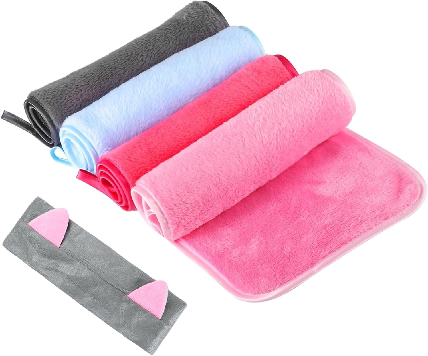 4 Pack Makeup Remover Cloth, Microfibre Face Cloth Makeup Remover Face