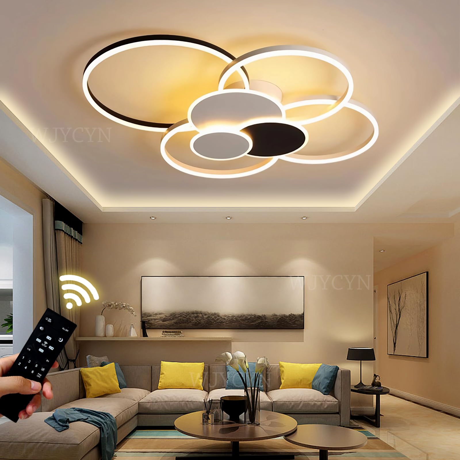 Plafonnier moderne à télécommande pour illuminer la chambre et le bureau - 8