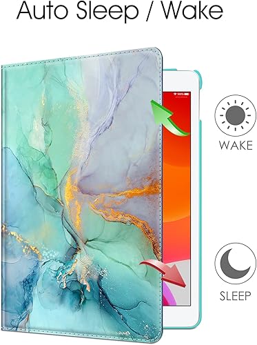 Vista 105 de Fintie - Funda giratoria para iPad de 9ª generación / 8ª generación / 7ª generación, de 10.2 pulgadas, funda giratoria en 360 grados, funda Azul