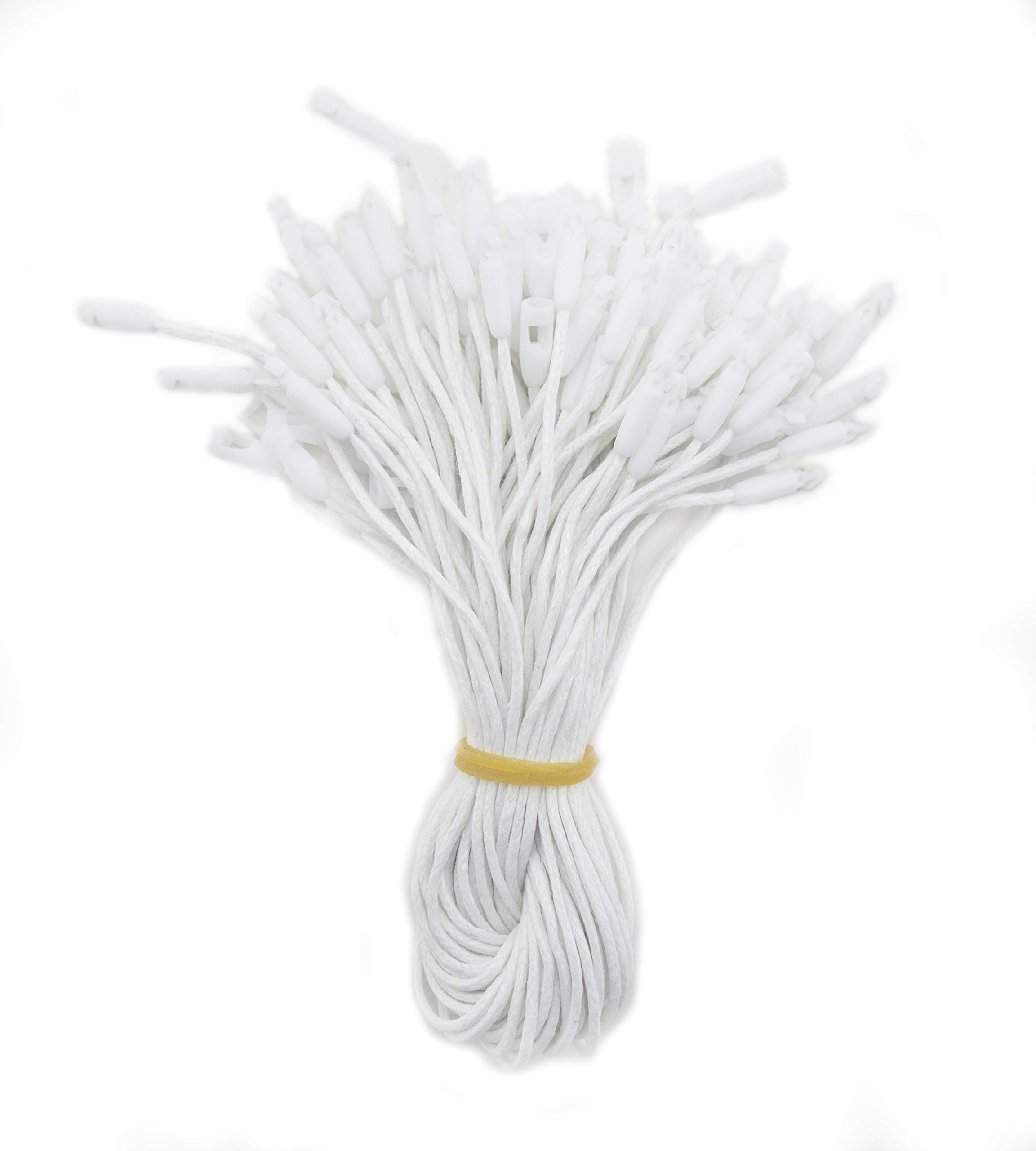 Hand White Hand® Easy To Attach Hang Tags, Waxed Nylon String Round Snap Locks 20Cm - 500 Pcs