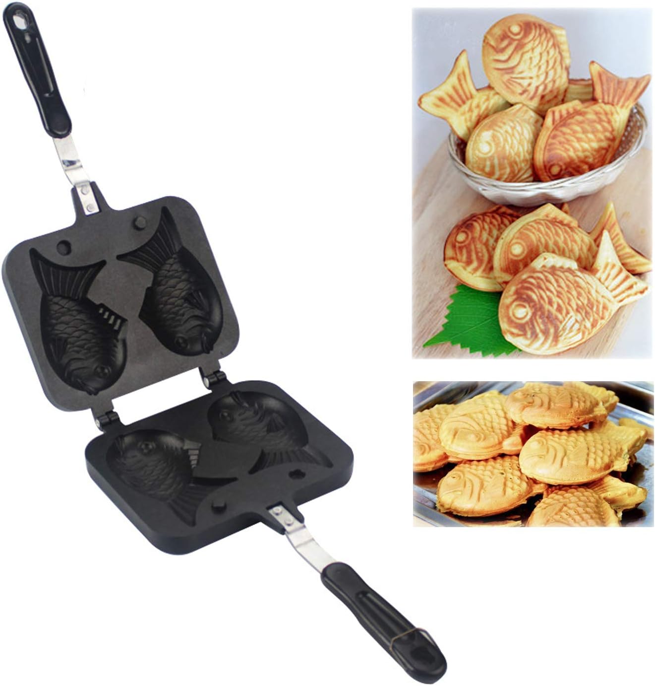 Cake Pan Bread Maker - Aluminum Alloy Non-stick Waffle Cake Baking Mold Plate (Fish)