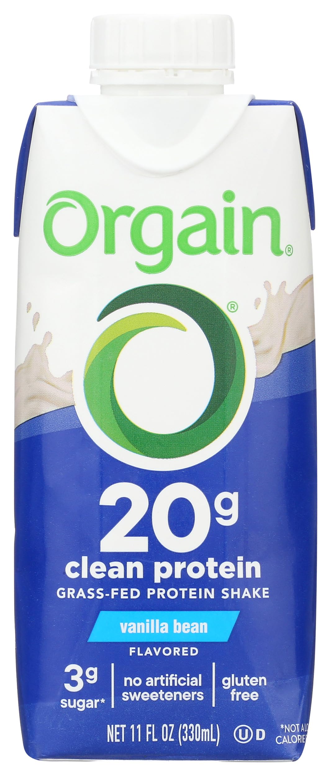 Orgain Shake proteico sabor baunilha com 20 g de proteína do leite, 1 unidade