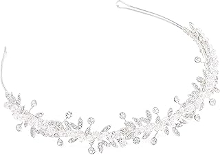 Oriamour Flower Girl Headbands, Flower Girl Hair Accessory, Silver Wedding Headpiece for Girls, Princess Crystal Hair Acce... Price In India