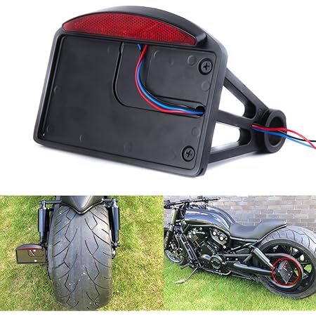 For Harley Chopper Bobber Tail Light Side Mount License Plate Bracket Motorcycle - Foto 5