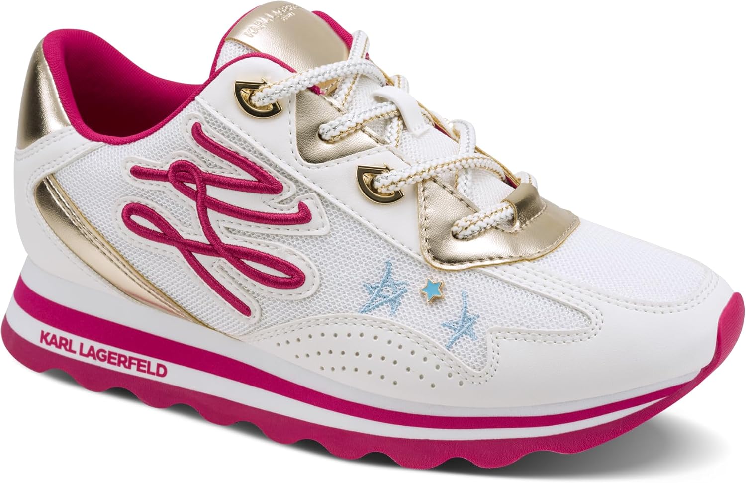 Karl Lagerfeld Womens Masrina Athletic Lace Up Sneaker