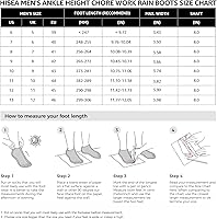 Vista 5 de HISEA Excursion Pro Men's Rain Boots Ankle Height Rubber Neoprene Hunting Boots Waterproof Insulated Outdoor Work Booties for Hunting Gardening