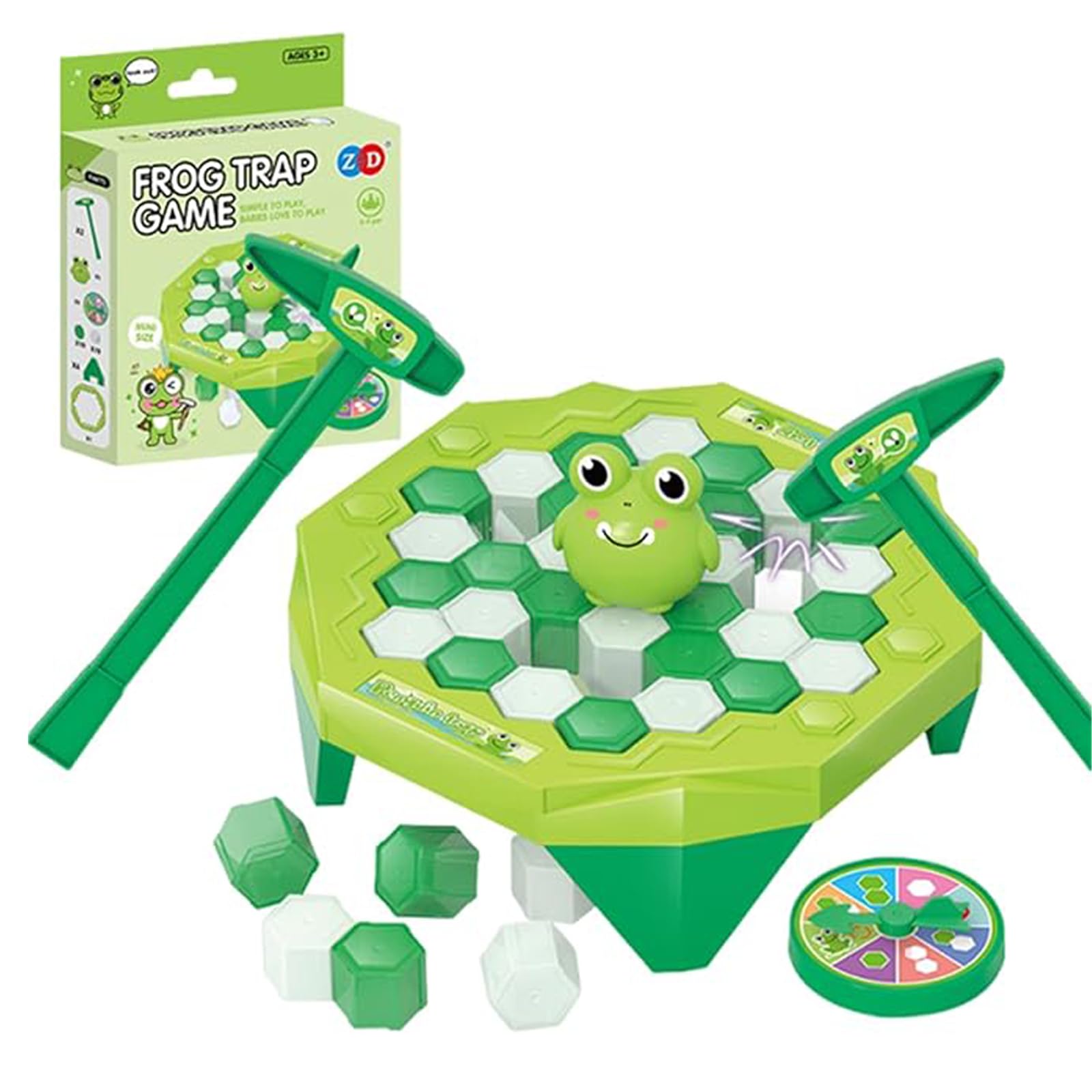 Vauxe Ice Pick Game Penguin Escape Challenge | 2 Player Board Games for Kids Aged 3+ | Family Friendly Quick Fun Icebreaker | Portable Travel Games with Premium Packaging (B)