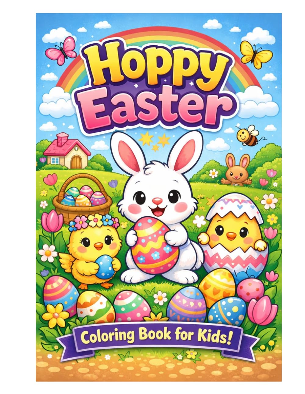 Hoppy Easter: Kids Coloring Book