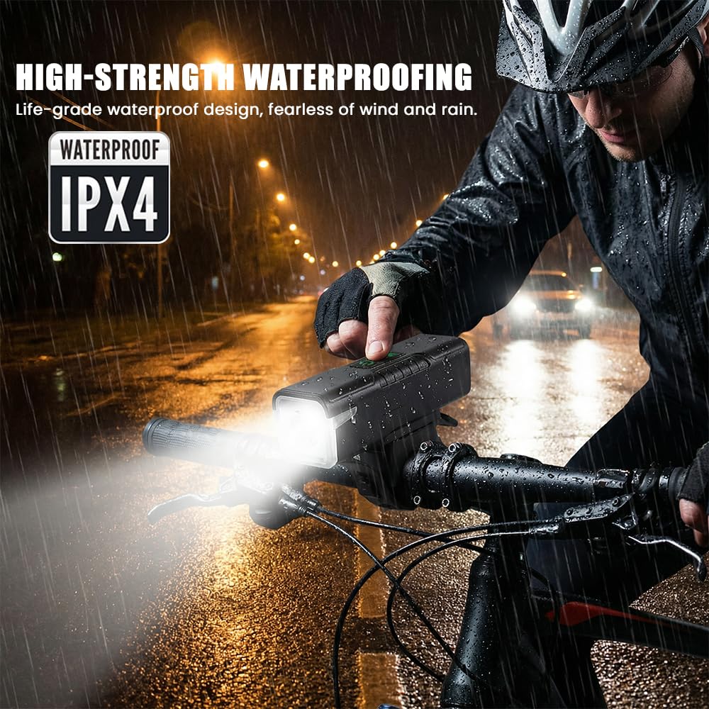 Timbre Bicicleta, Bocina Bicicleta Infantil Adulto, 120dB, Negro | Impermeable Electrico Timbre Bici Niño con Luz (3 Modos de Luz), 2 Modo de Campana, Accesorios Bici para Scooters, MTB