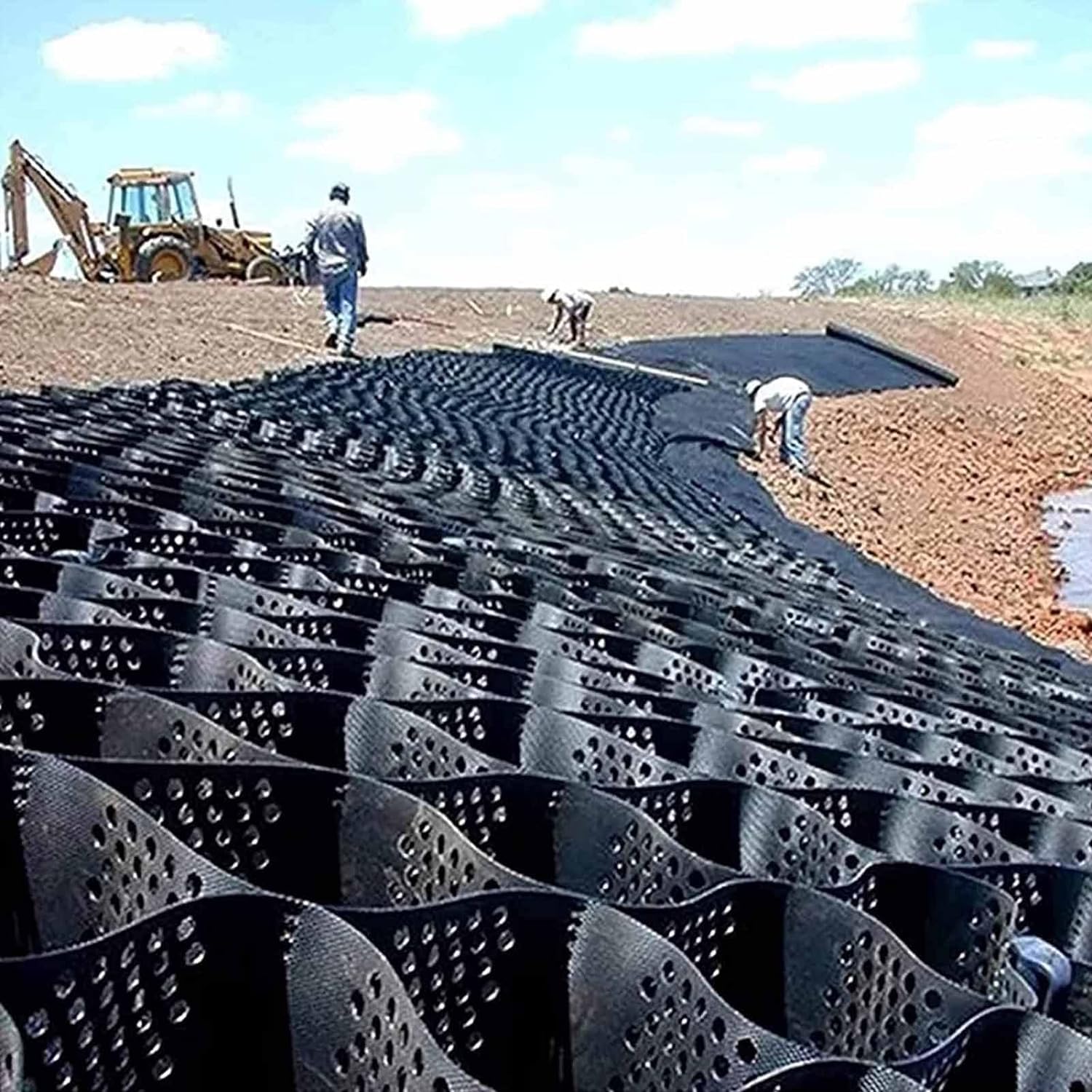 Voie de géogrille de plate-forme robuste pour stabilisation de gravier 4m x 6m