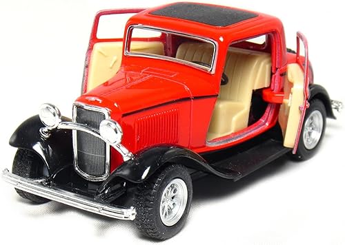 Miniatura 5 de Kinsmart 134 Escala Diecast 1932 Ford Coupé de 3 ventanas en color granate