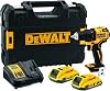 Dewalt 18V XR 2-speed cordless drill DCD708D2T including brushless full metal gear, 13mm full metal quick tension mandren, LED work light, 2x battery, charger, belt clip, T Stak box