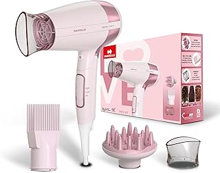 Havells Styling Hair Dryer | 3 Detachable Attachments | Diffuser, Quill-Style Comb & Aerofocus Nozzle | 3 Temperature/ 2 Speed Settings | Cool Shot | 2 Year Guarantee | HD5161