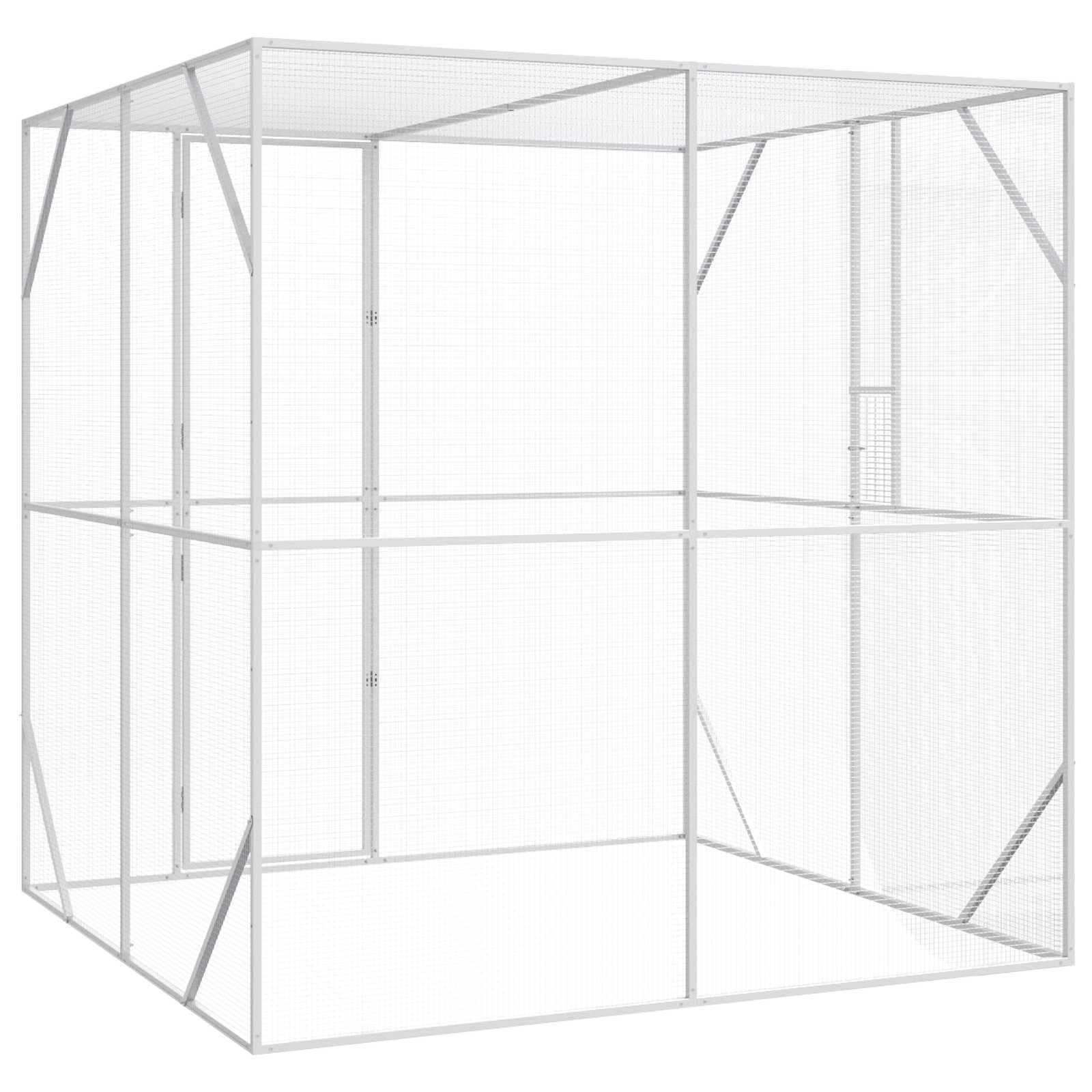 Generisch Vogelkäfig Anthrazit 209 x 202 x 214 cm Verzinkter Stahl,Tier- & Haustierbedarf,Haustierbedarf,Vogelbedarf,Vogelkäfige & -ständer-4100931