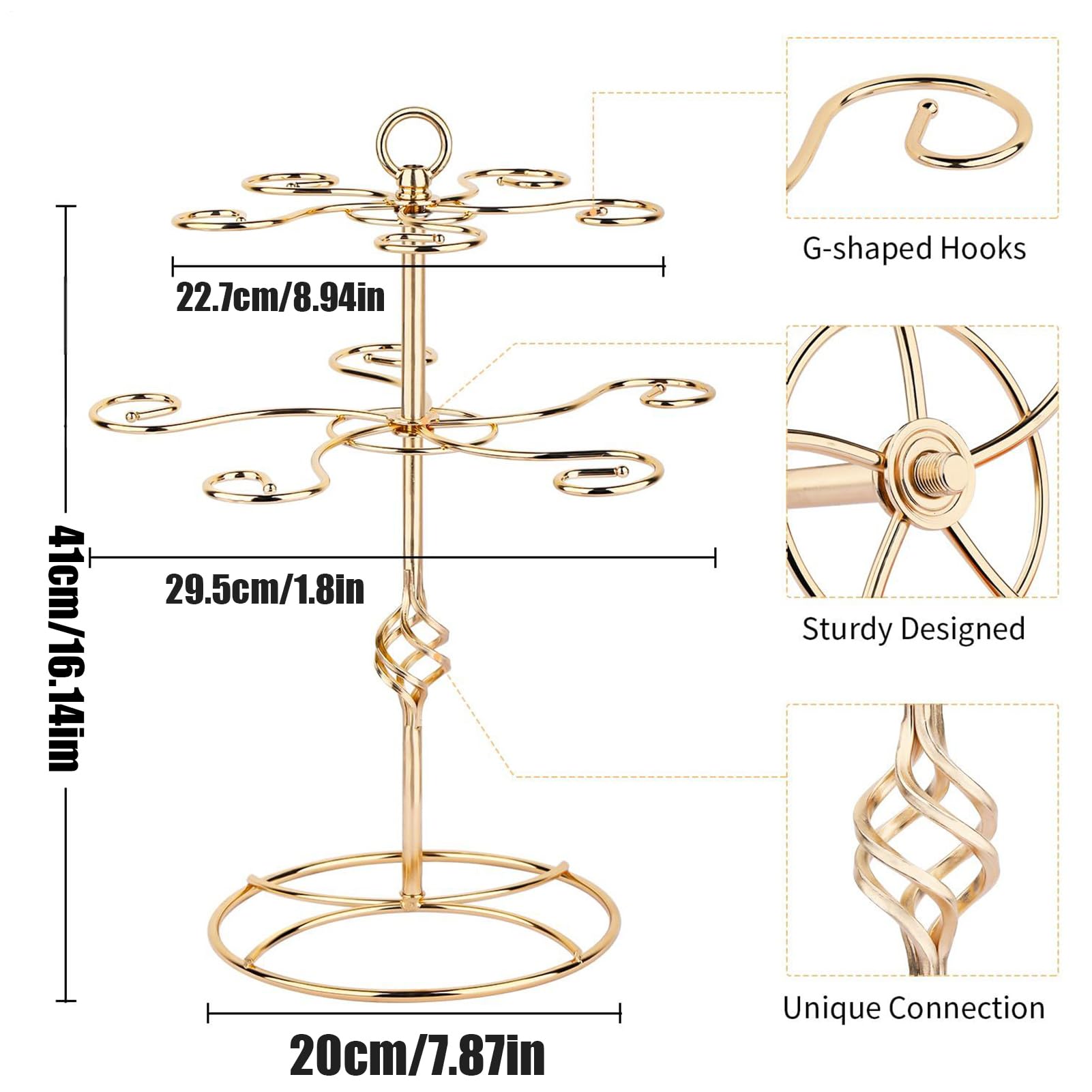 Genérico Supporto ad albero per cocktail, espositore per bevande, 2 livelli, 10 posizioni, per bar, ristorante, cucina, casa, feste, salone, sala da pranzo, matrimonio