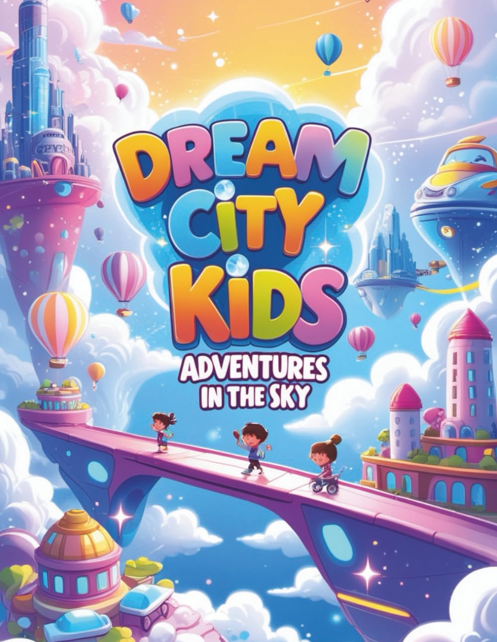 Dream City Kids: Adventures in the Sky: “48 Fun Coloring Pages of Kids Exploring Magical Floating Cities”