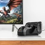 YAEYE PS4 Chargeur de contrôleur, station d'amarrage rapide pour PS4 / PS4 Mince / PS4 Pro Contrôleur avec LED Indicateur, Port Micro Chargeur Double pour Sony PlayStation 4 Contrôleur sans fil