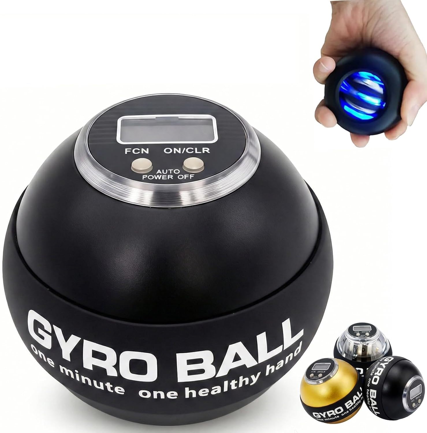 Torque Ball Hand Exerciser with Counter, 2026 Upgraded Metal Wrist Power Gyro Ball, Forearm Strengthener for Grip Strength, Gyroscopic Ball for Athletes, Gamers, Office Stress Relief