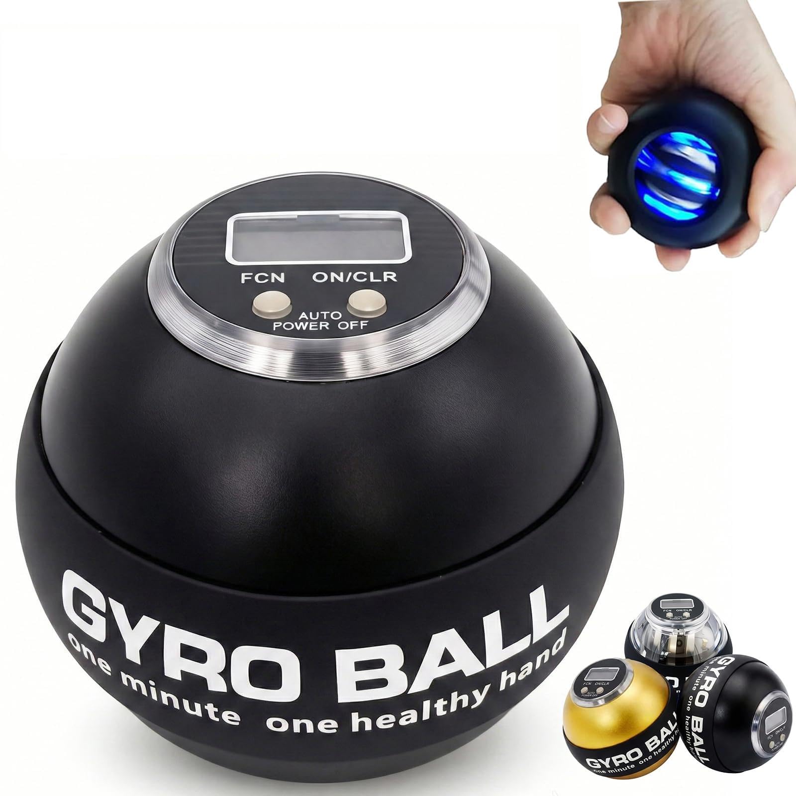 Torque Ball Hand Exerciser with Counter, 2026 Upgraded Metal Wrist Power Gyro Ball, Forearm Strengthener for Grip Strength, Gyroscopic Ball for Athletes, Gamers, Office Stress Relief