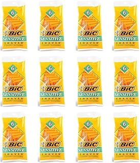 BIC Sensitive Disposable Razors Single Blade Shavers (72 Count)