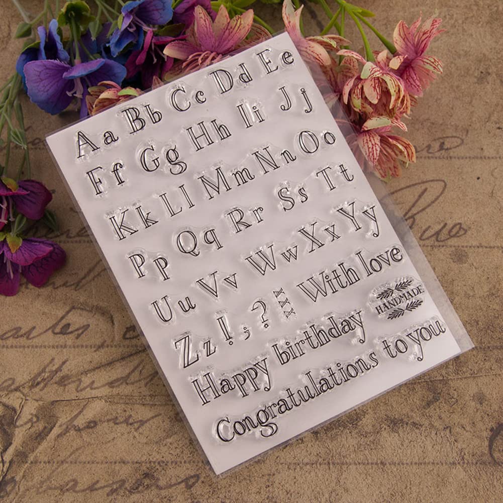 Tampons Scrapbooking Silicone Transparent Lettre Silicone Tampon Clear