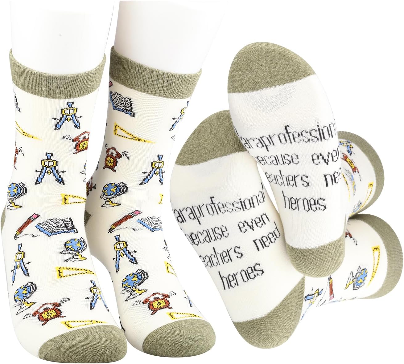 MBMSO 2 Pair Paraprofessional Gift Socks Paraprofessional Teacher Appreciation Gift Paraeducator Gift Teaching Assistant Gift image 2
