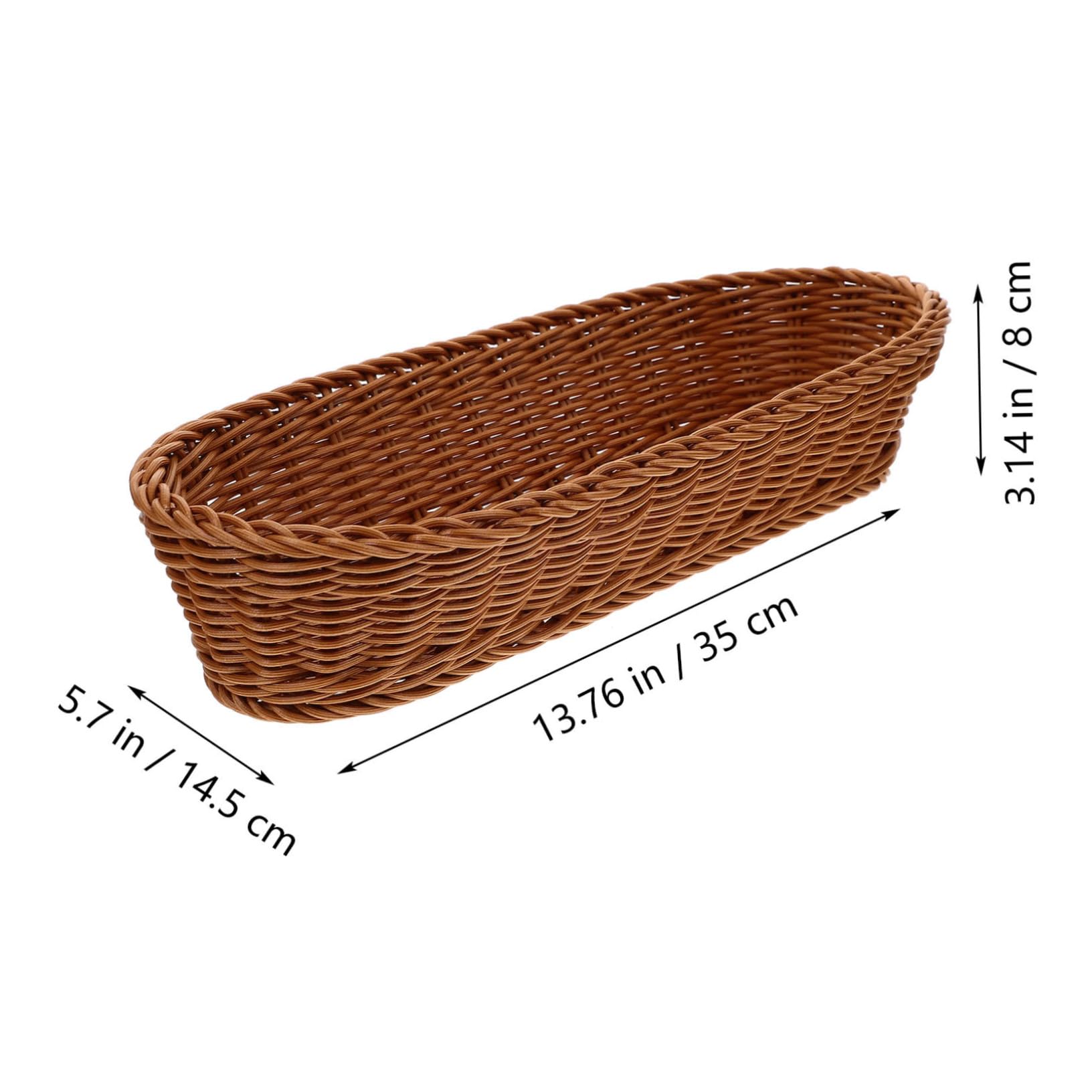 FUNOMOCYA Woven Plastic Storage Basket for Fruits Vegetables and Bread for Home Organization and Serving