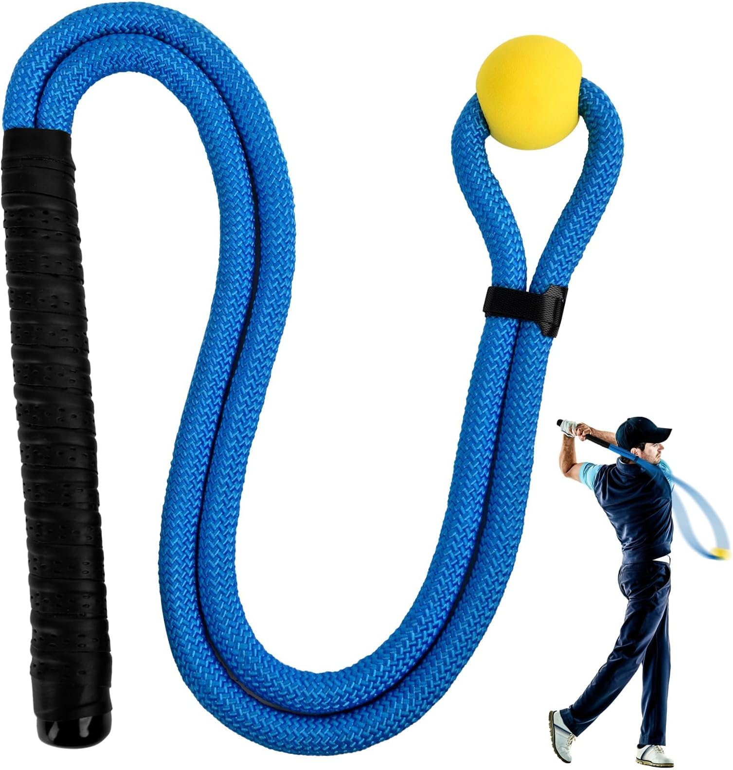 Golf Swing Rope Trainer, Golf Swing Training Aid, Golf Speed Practice Equipment, Correct Posture Maximize Speed & Power
