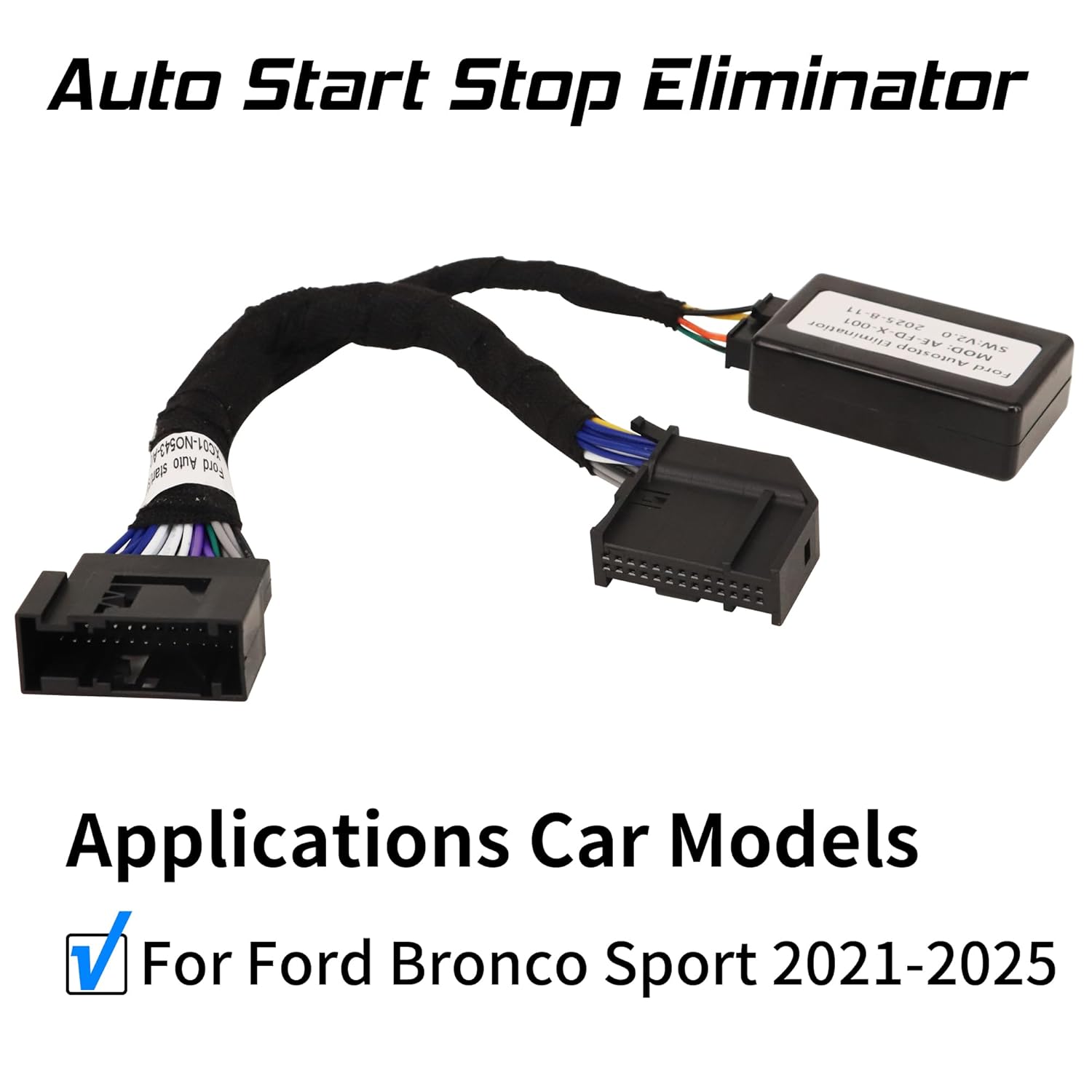 Auto Start Stop Eliminator Fit for Ford Bronco Sport 2021 2022 2023 2024 2025 Autostop Engine System Accessories Plug & Play,Easy Install