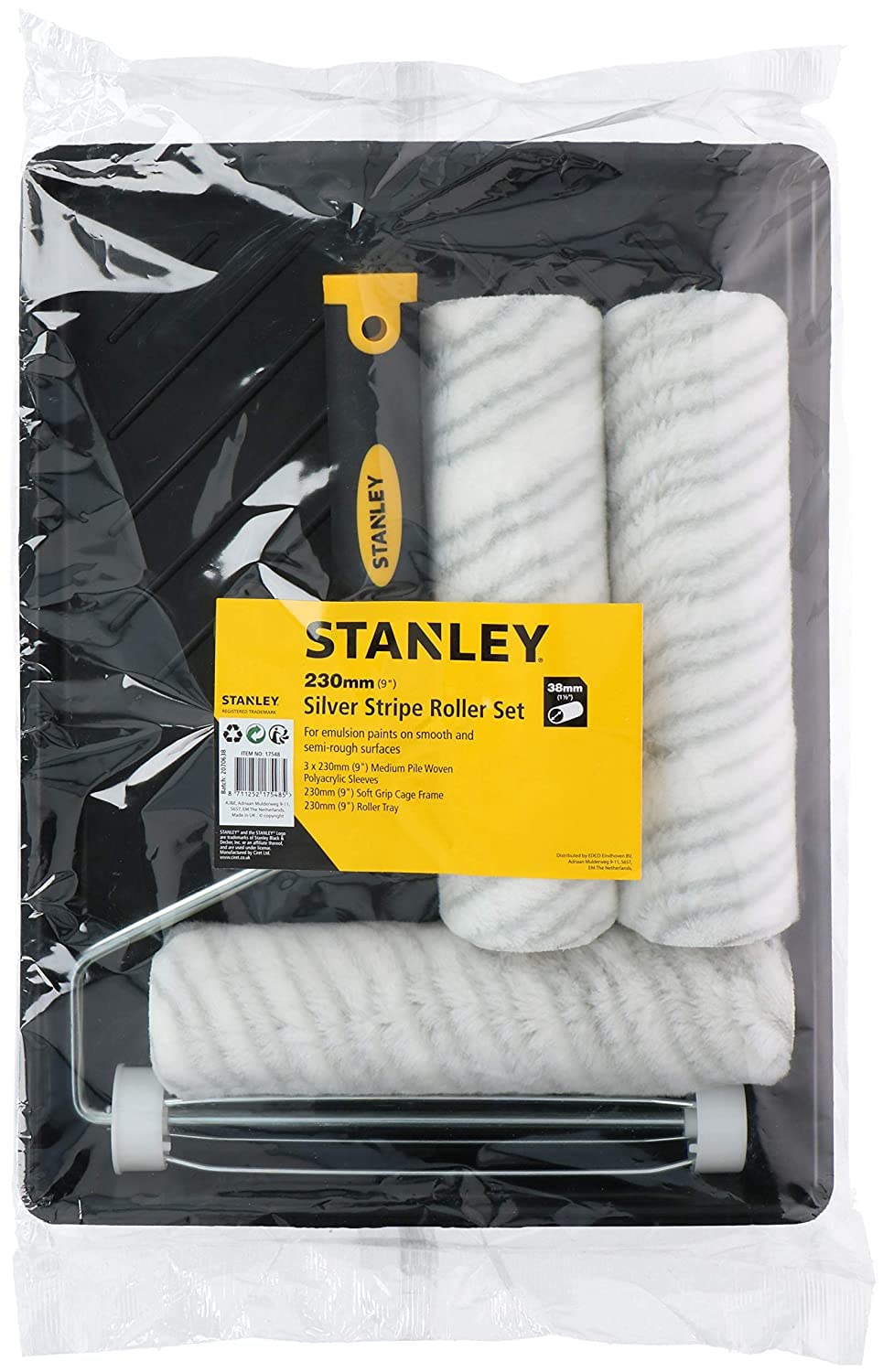 Manchons à bandes argentées Stanley 230 mm pour peindre sans trace