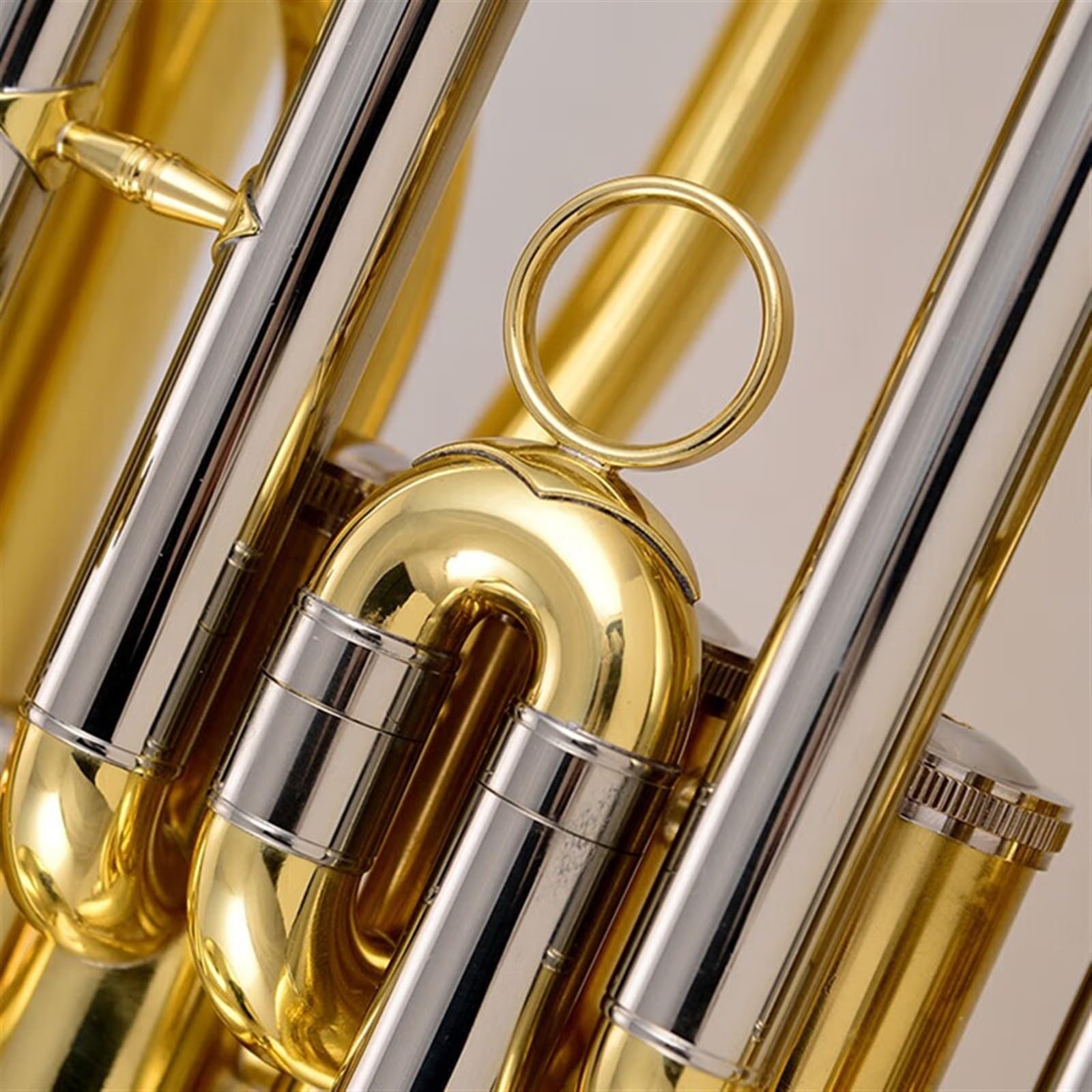 3+1-Tasten-kompensiertes Euphonium-Halterungsinstrument Mit Goldfarben Lackiertem Messingrohrkörper Und Aufbewahrungskoffer Euphonium-Bausatz