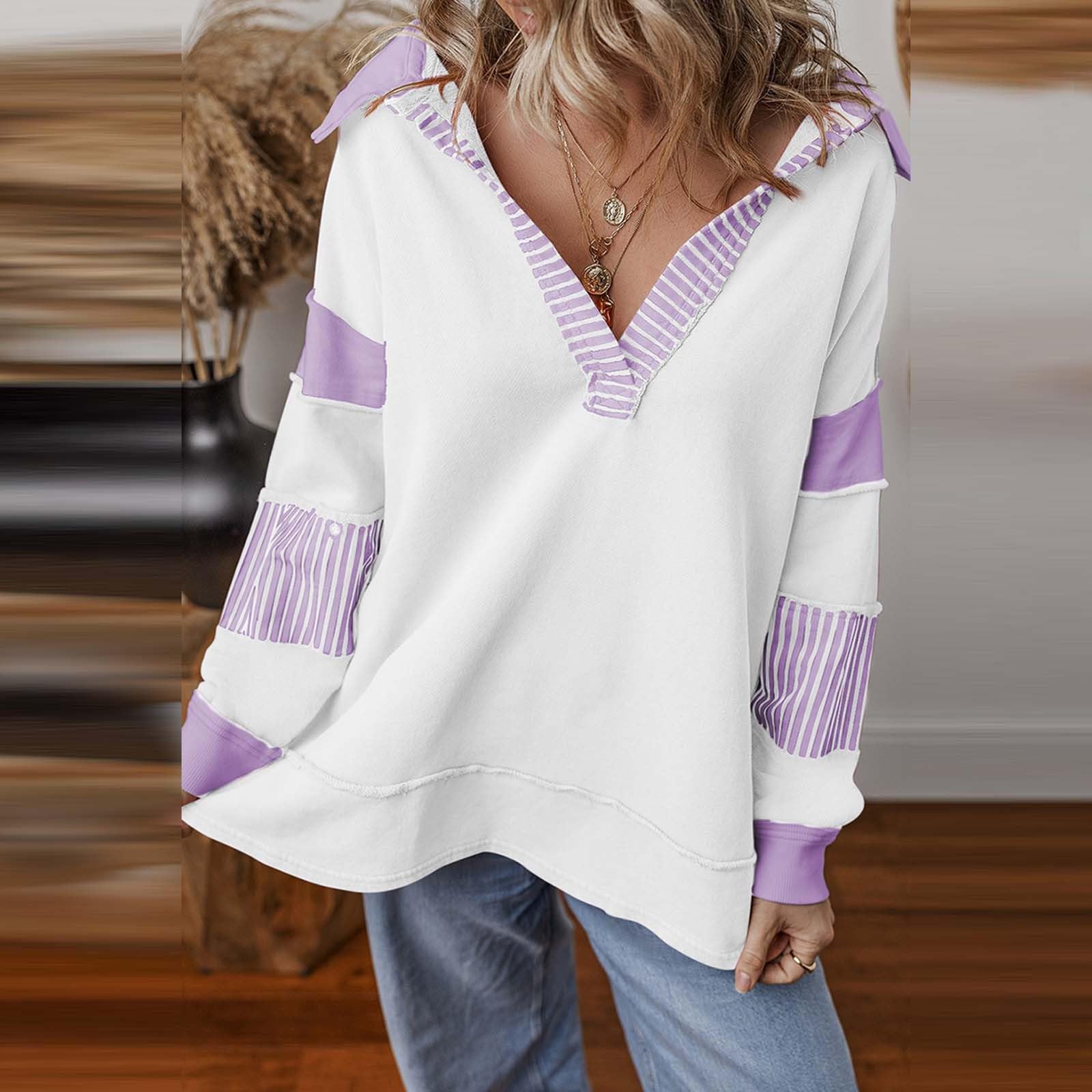 Sudaderas Mujer Tallas Grandes Sudadera con Capucha De Manga Larga Informal Holgada Contraste Y Cuello En V para Deportivas Ropa Sin Invierno Running Oversize Halloween Navidad Chica