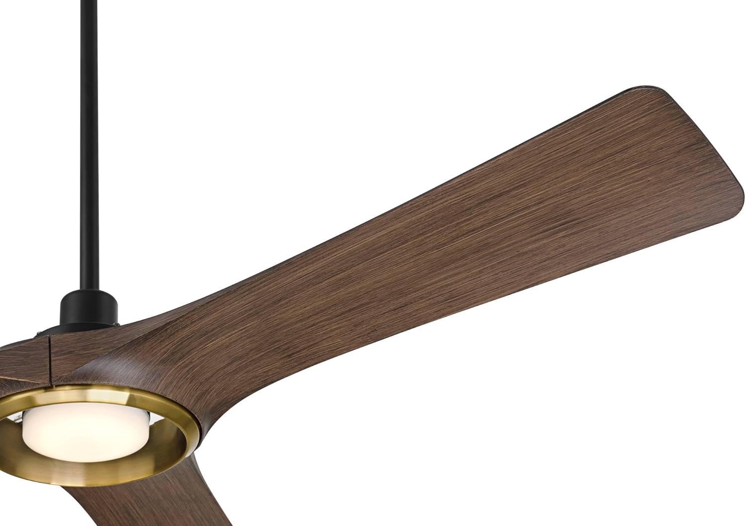 Casa Vieja 56" Ethos Modern Industrial Indoor Outdoor Ceiling Fan 3 Blade LED Light Remote Control Matte Black Brown Dark Walnut Finish Blades Bedroom Patio Living Room Damp Rated Decorative