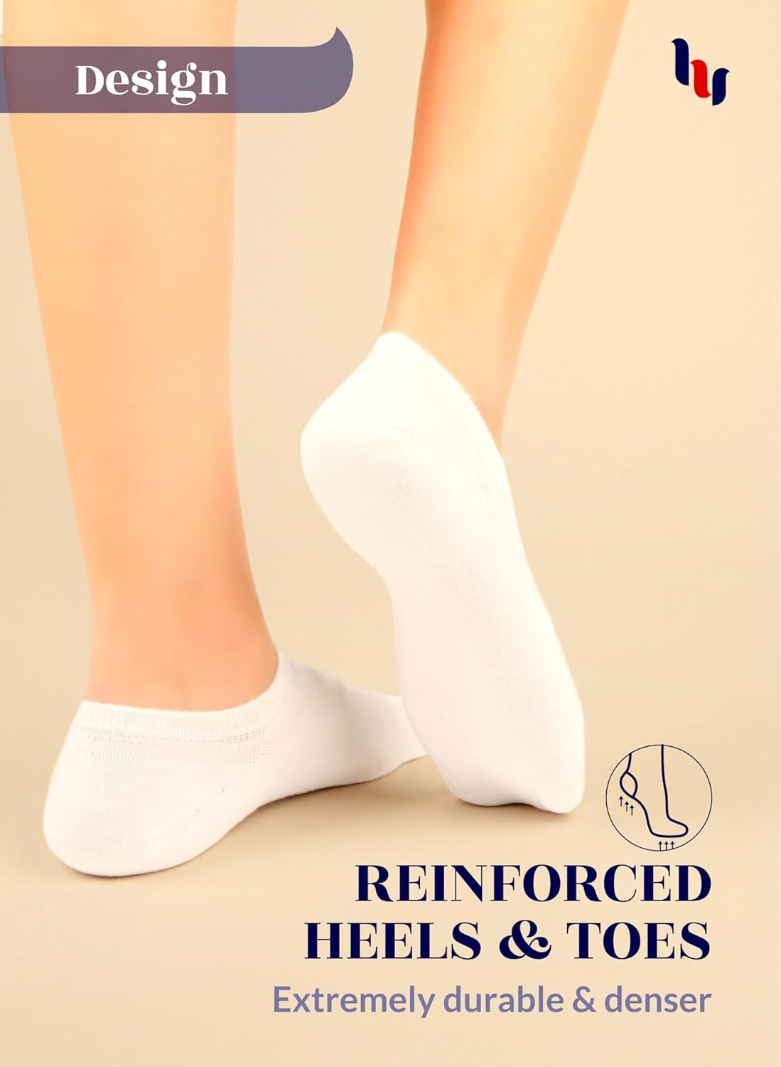 Hugh Ugoli Women Bamboo No Show Socks, Non Slip Invisible Liner,Soft, Thin Low Cut Socks, Seamless Toe, 6-12 Pairs - Image 4