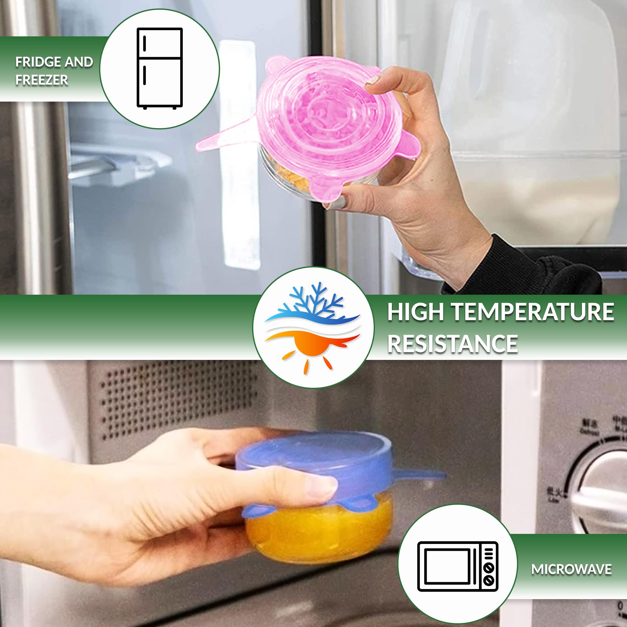 Tappi Per Lattine In Silicone - 6,5 Cm, Riutilizzabili, Senza BPA, Lavabili In Lavastoviglie | Sigillano Barattoli E Lattine - Foto 2