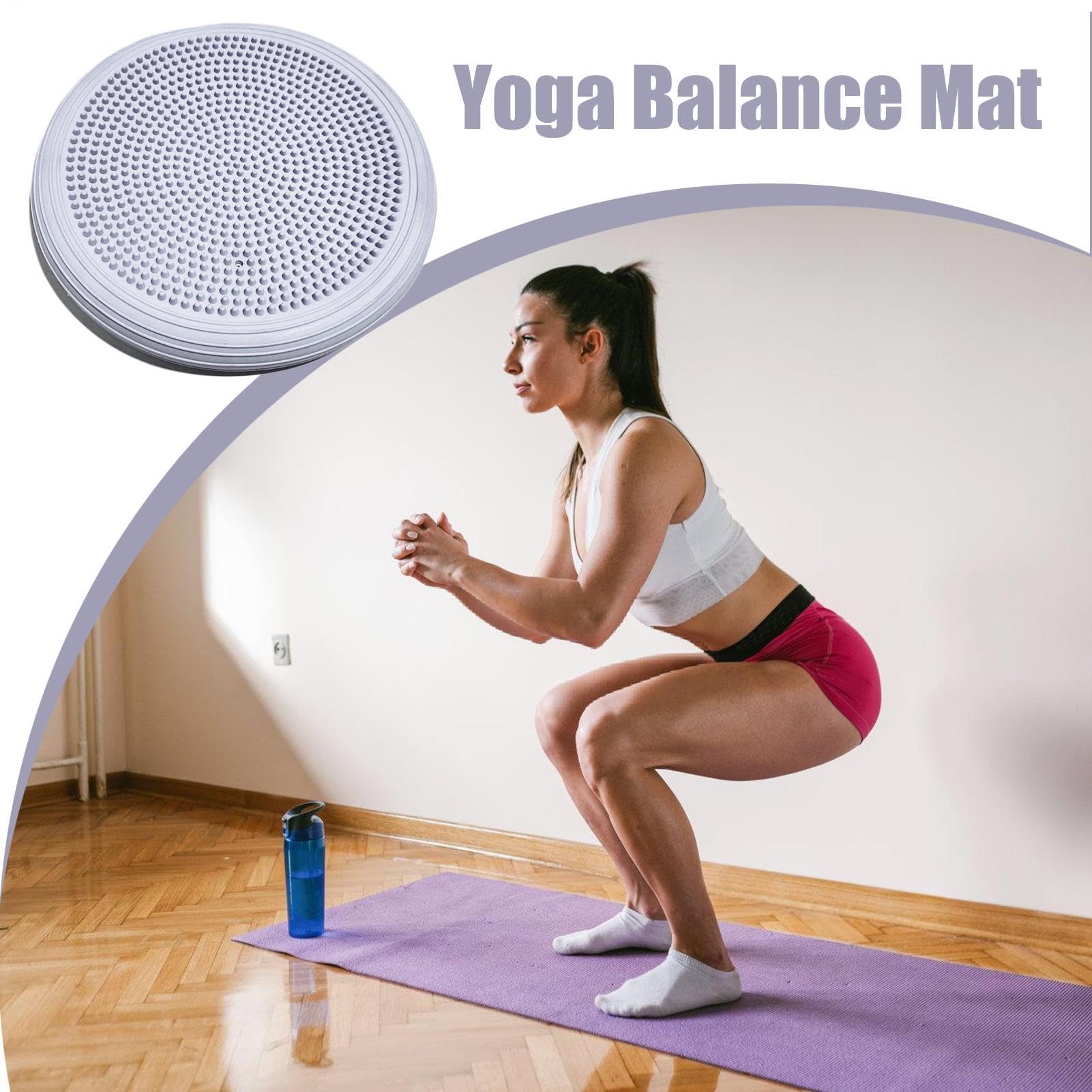 Cuscino per equilibrio, cuscino per equilibrio esercizio | Cuscino di stabilità per fitness | Cuscino oscillante gonfiabile antiscivolo, tappetino per stabilità dell'equilibrio con pompa per la forza