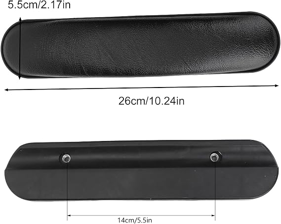 2PCS Wheelchair Armrest Pads 26x5.5cm, PU Leather Universal Wheelchair Arm Rest Cushion, Comfort Decompression Replacement Accessories