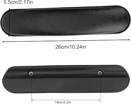 2PCS Wheelchair Armrest Pads 26x5.5cm, PU Leather Universal Wheelchair Arm Rest Cushion, Comfort Decompression Replacement Accessories