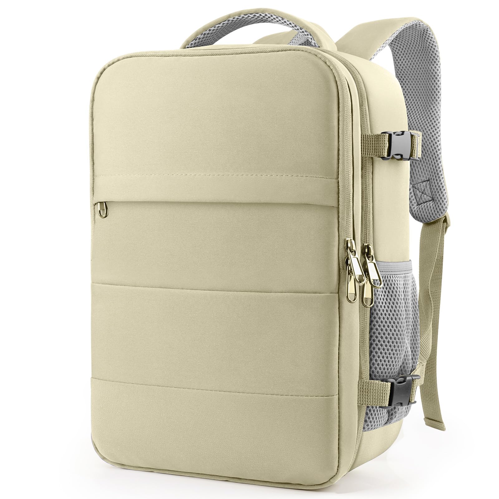 HOTOR Travel Backpack Flight Approved Bag Men Women, Large Beige