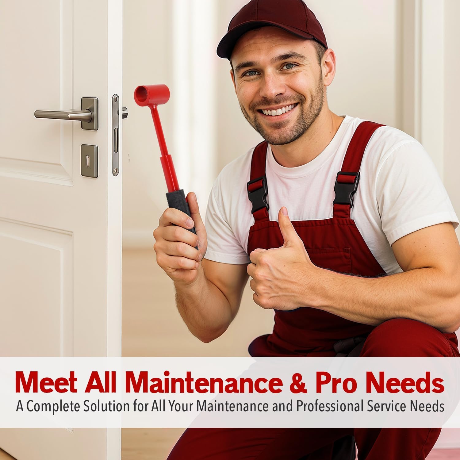 LU & CAIBO- 4-in-1 Door Hinge Adjustment Tool, Hinge Bender Tool, Door Adjustment Tool, Adjusting Wrench, Hinge Gap Adjustment Tool, Door Fixer, Door Adjuster