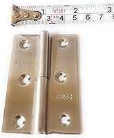 Vista 8 de ssiskcon - Bisagras de elevación 100% acero inoxidable, 3 pulgadas (2.953 in), acabado satinado 32D (630) lado derecho, juego de 2 piezas