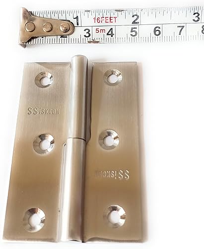 Miniatura 8 de ssiskcon - Bisagras de elevación 100% acero inoxidable, 3 pulgadas (2.953 in), acabado satinado 32D (630) lado derecho, juego de 2 piezas con