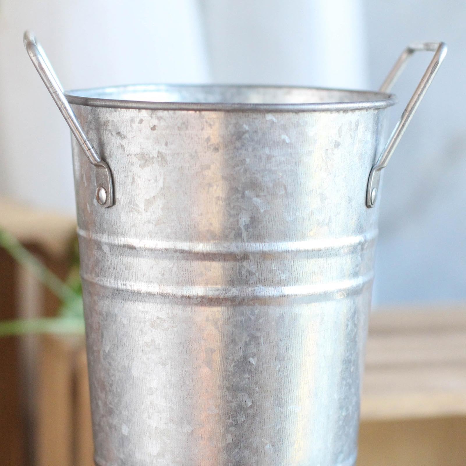 Metallvase, verzinkt, rustikal, hoch, Hochzeitstischdekoration, für Party, Hochzeit, Wohnzimmer, Küche, Schlafzimmer, Eingangsbereich, , Tisch