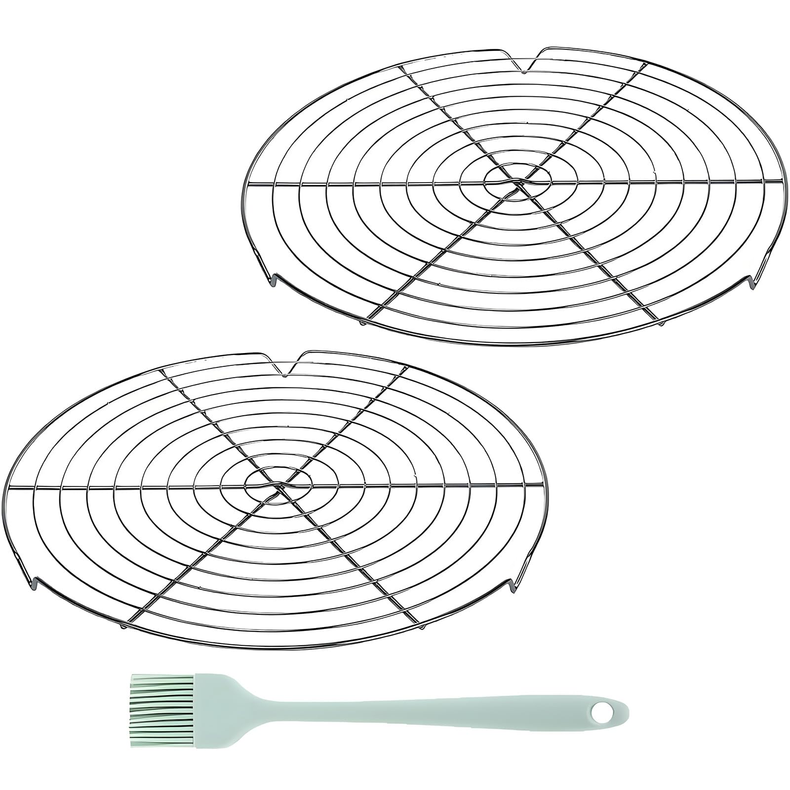 YUGSHNKFC Professional Grades Pastries Cooling Rack with Silicone Basting Utensils Cake Coolers Household Bakeware Baking Refrigerating Rack