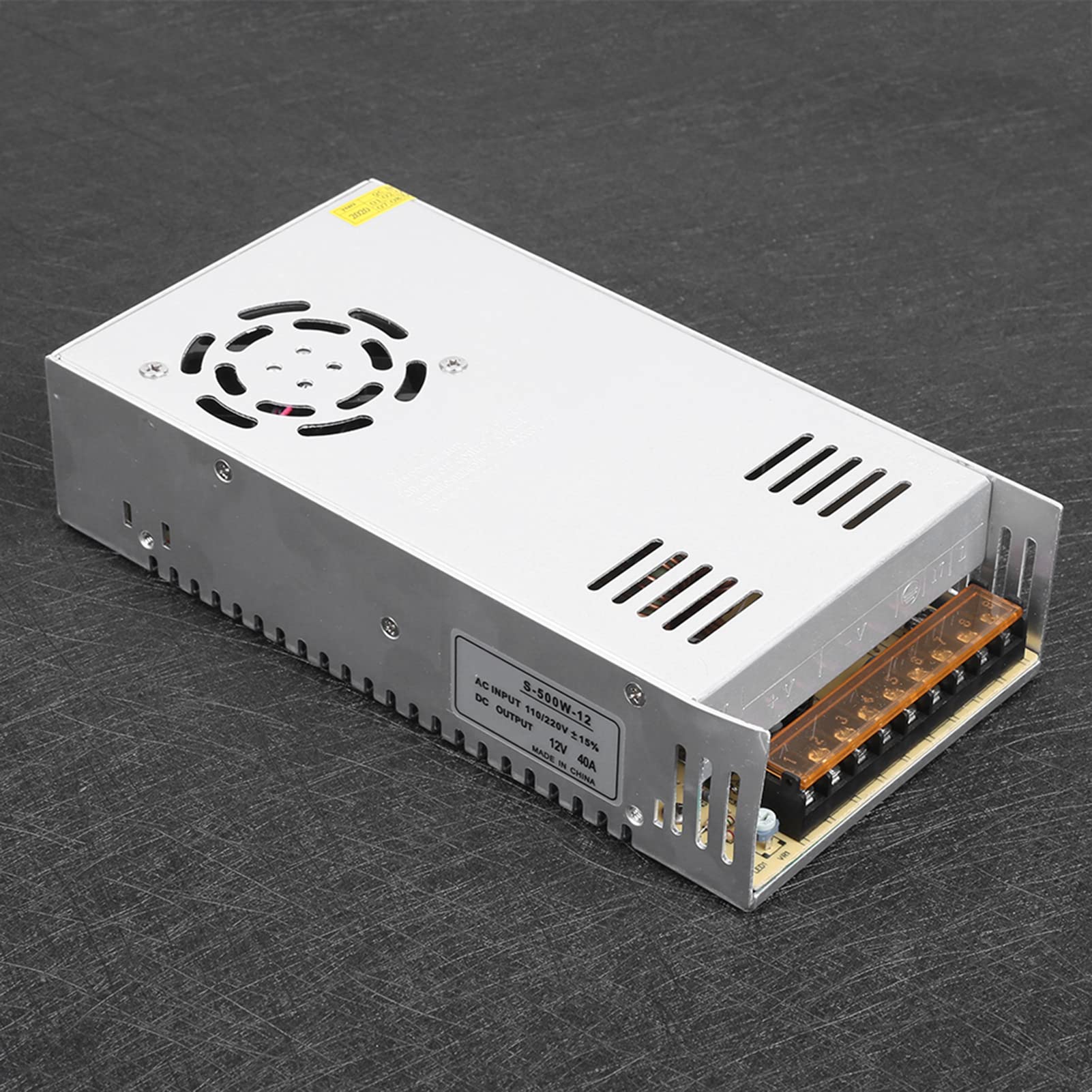 Alimentatore LED Switch Driver Alta efficienza 100W 500W AC 110V 220V a DC 12V Trasformatore con protezione da sovraccarico per strisce luminose LED Display Stampanti 3D Custodia (12V40A(500W))