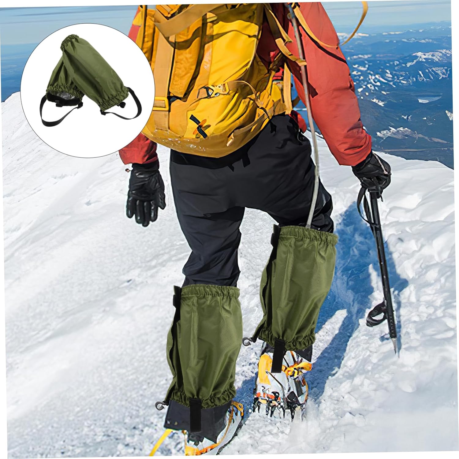 2pcs Outdoor Mountain Climbing Gaiters Snow Leg Covers for Hiking and Sports Lightweight and Portable Shoe Covers