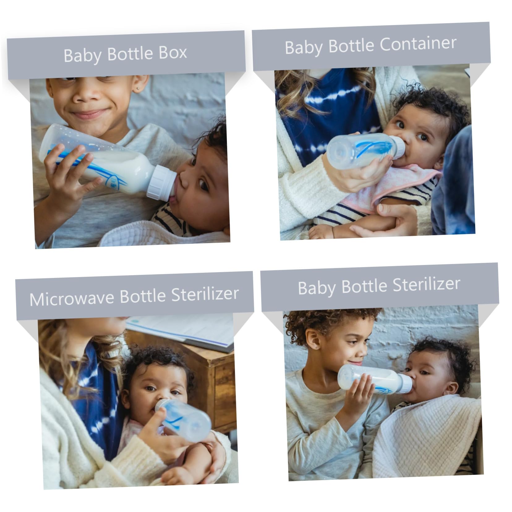 Caja Esterilizadora Microondas para Biberones, Portátil, PP Blanco